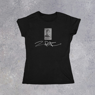 Camiseta Baby Long 2pac Foto e Assinatura