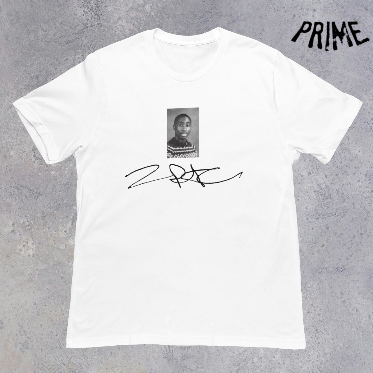 Nome do produto: Camiseta PRIME 2pac Foto e Assinatura