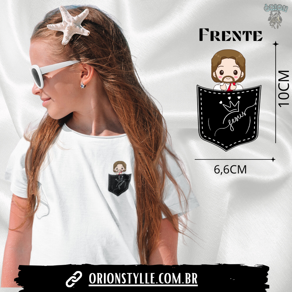 Nome do produto: kid Feminino (jesus bolso) 2 aos 8 anos