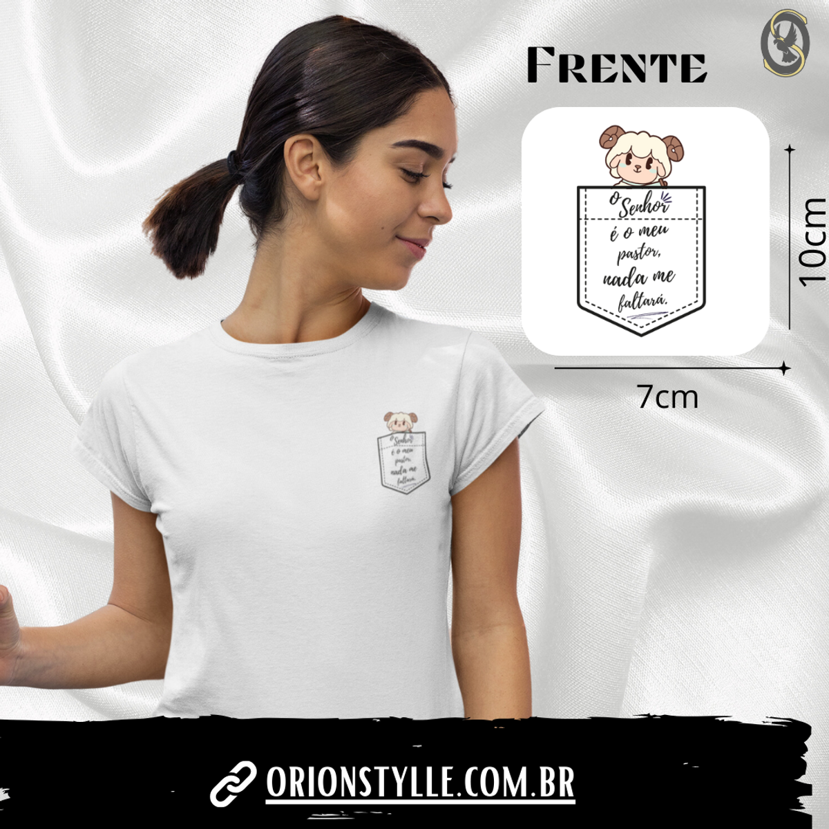 Nome do produto: Camiseta Cristã (salmo 23)