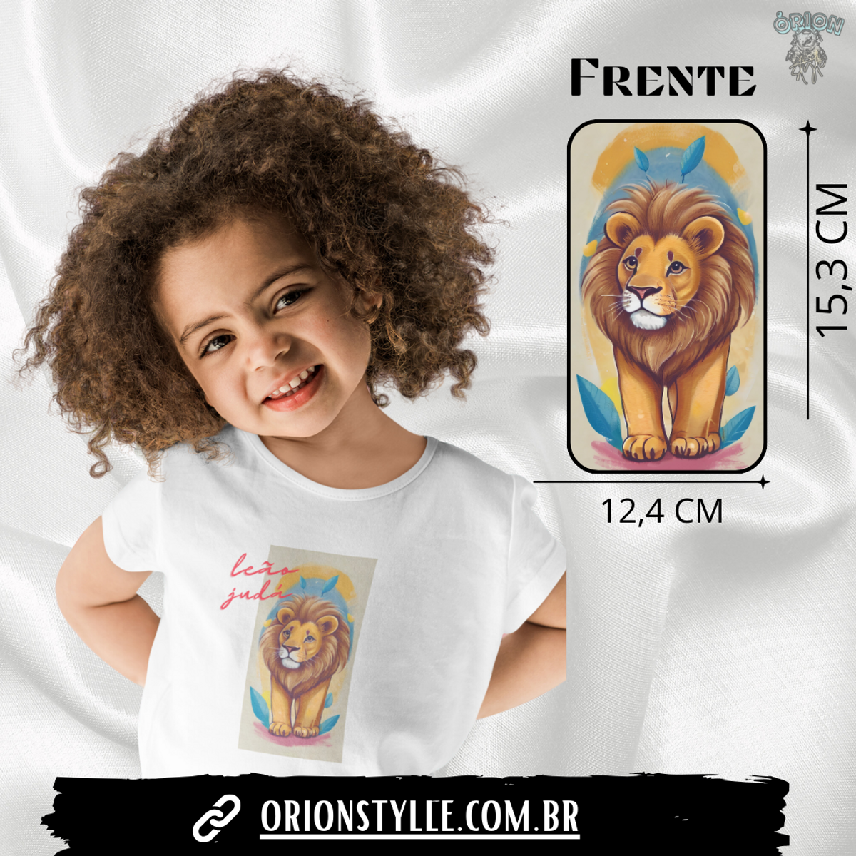 Nome do produto: Camiseta Lion of juda 2 aos 8 anos (Quadro)