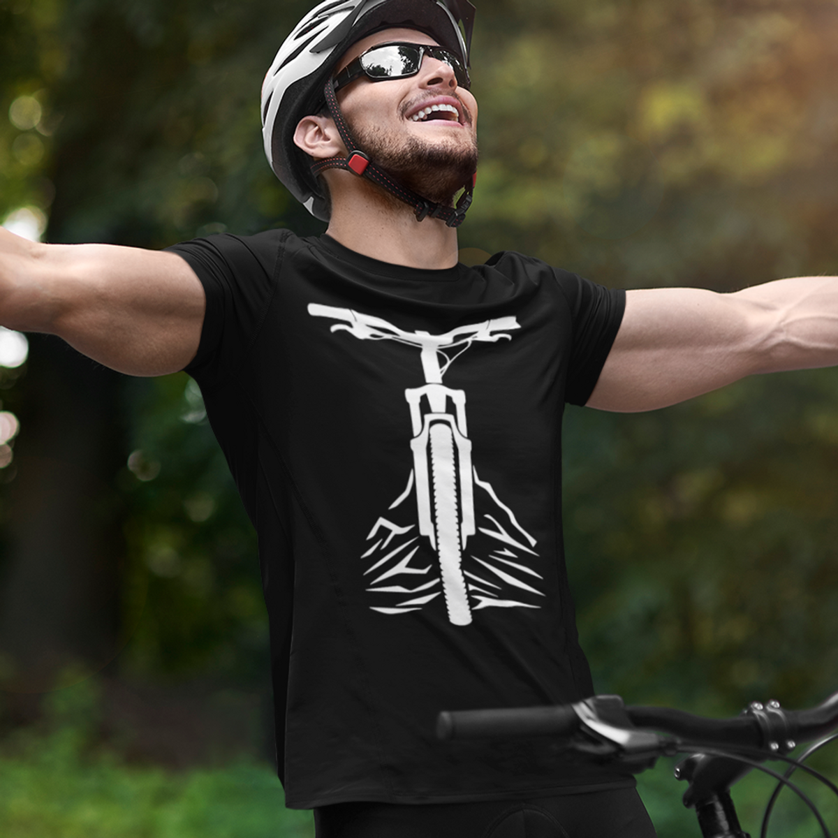 Nome do produto: CAMISETA MOUNTAIN BIKE DE FRENTE