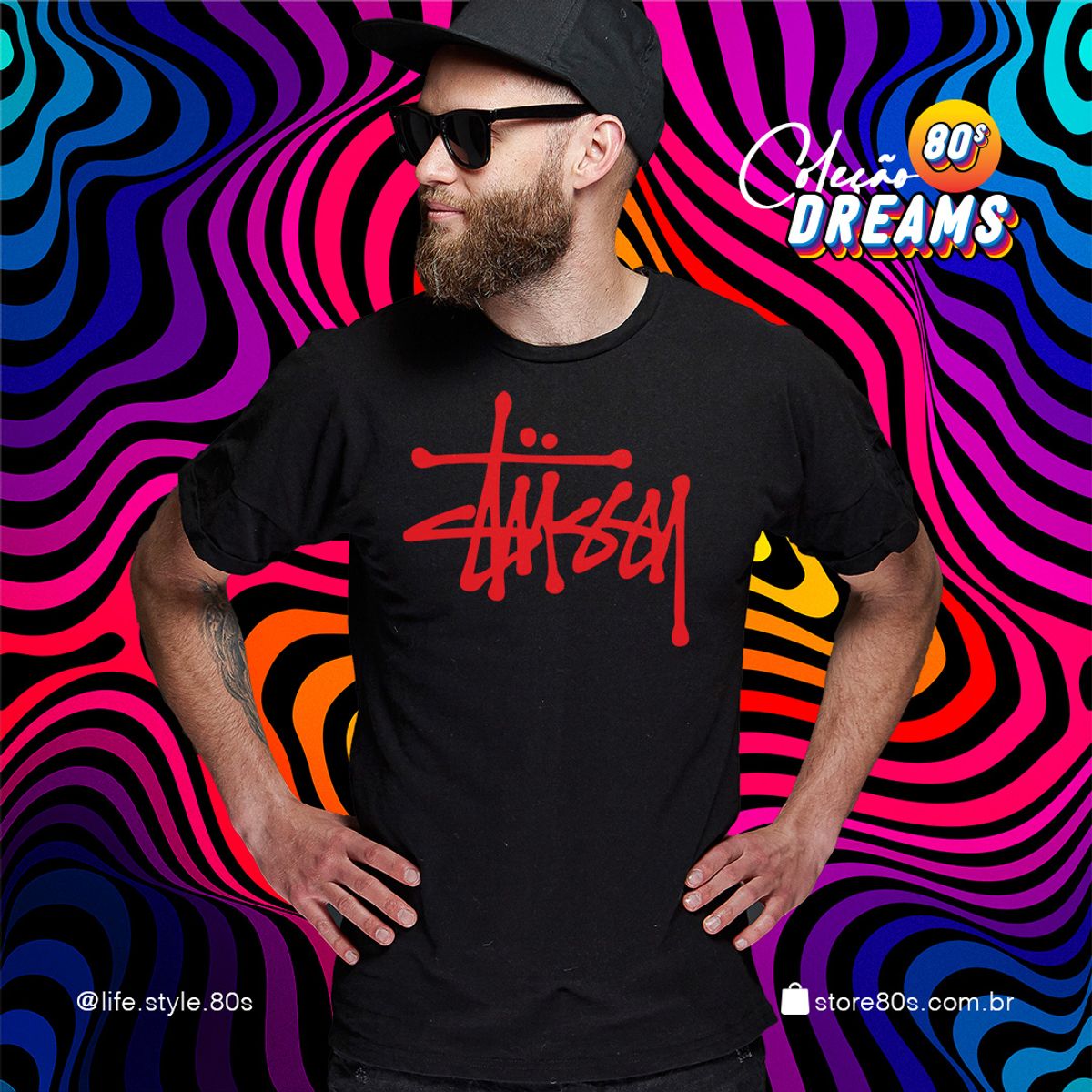 Nome do produto: Camiseta - Coleção Dreams - Stüssy 80s \