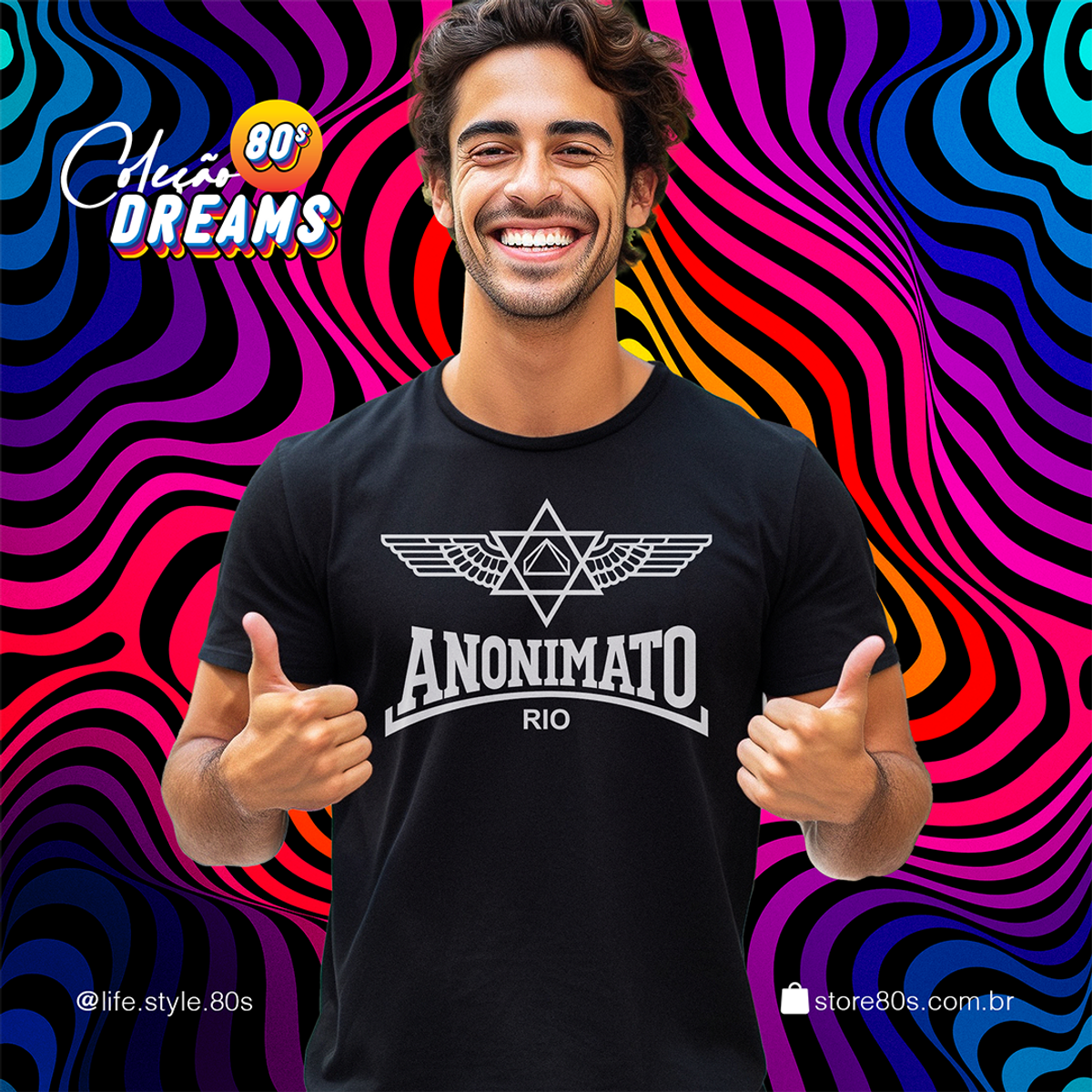 Nome do produto: Camiseta - Coleção Dreams - Anonimato 80s \