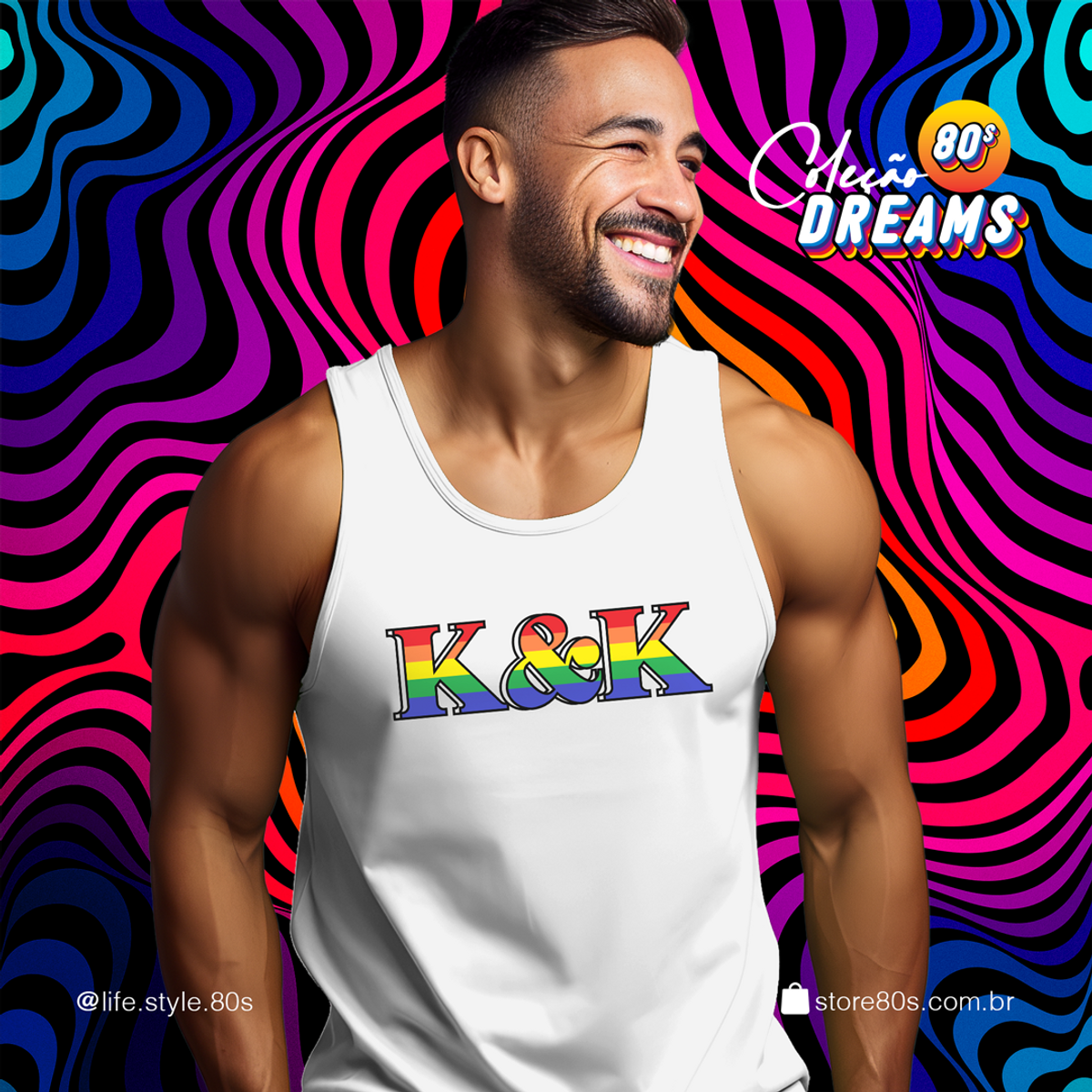Nome do produto: Regata - Coleção Dreams - K&K 80s