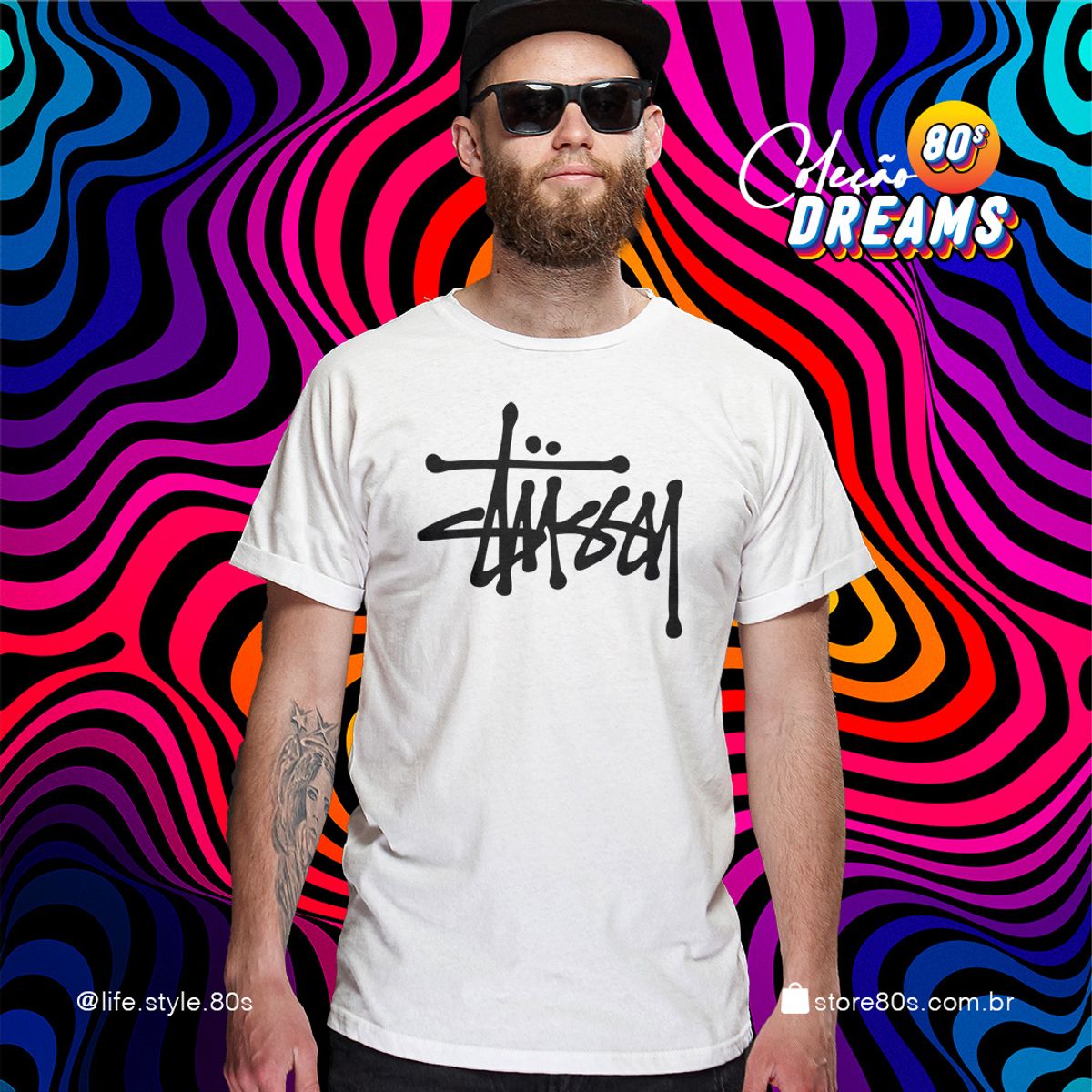 Nome do produto: Camiseta - Coleção Dreams - Stüssy 80s \
