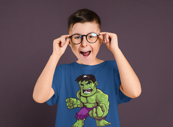 Camiseta Hulk Quality Infantil (10 A 14)