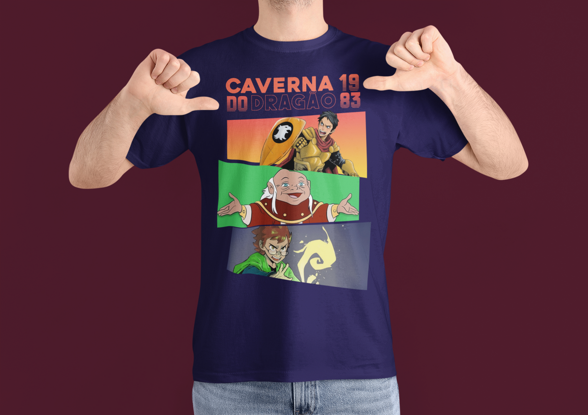 Nome do produto: Camiseta Caverna do Dragão Quality