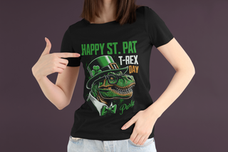 Camiseta Estampada T-Rex Day Preta