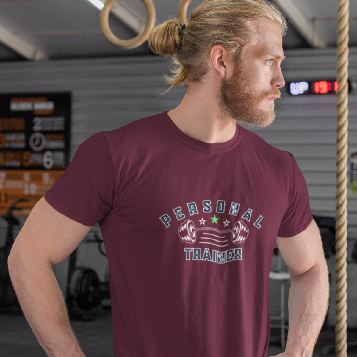 Nome do produto: Camiseta Personal Trainer Estrelas