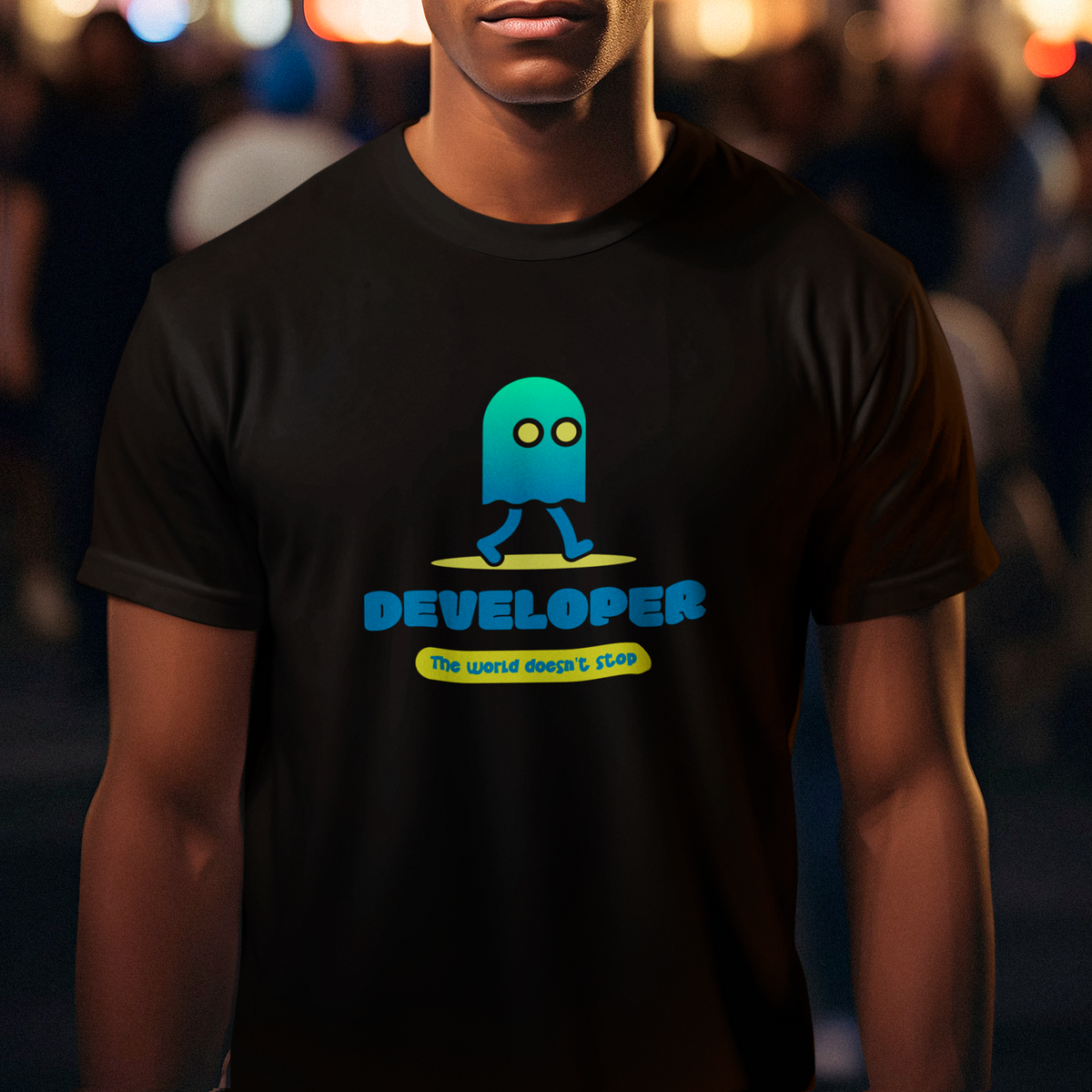 Nome do produto: Camiseta - Cloud na Quebrada - Developer - The world doesn\'t stop