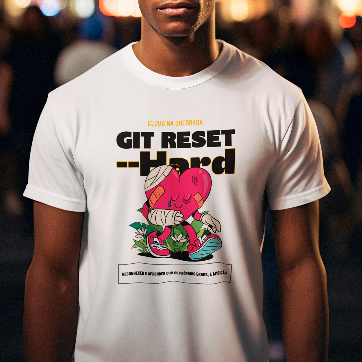 Nome do produto: Camiseta - Cloud na Quebrada - Git Reset