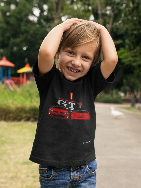 Camiseta Infantil GTI Vermelho (2 a 8 anos)