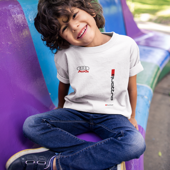 Camiseta Infantil Audi Quattro (2 a 8 anos)