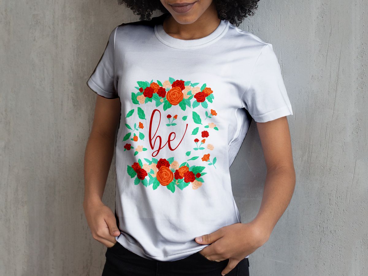 Nome do produto: Camiseta Rosas