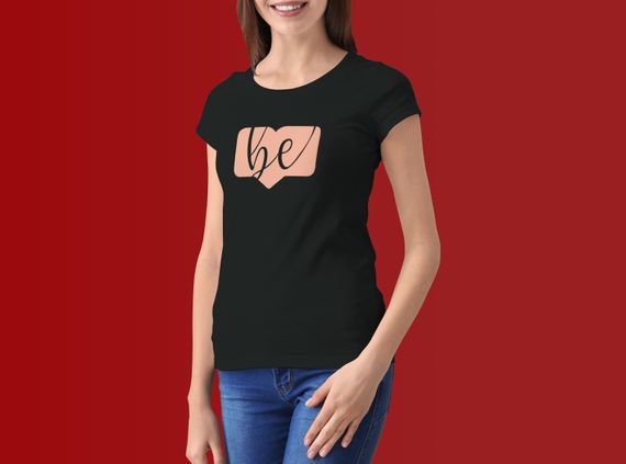 Camiseta Baby Look Preta BE