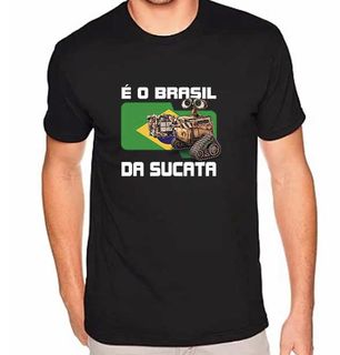 Camiseta É o Brasil da Sucata - Preta