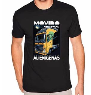 Camiseta Movido Por Forças Alienígenas - Preta