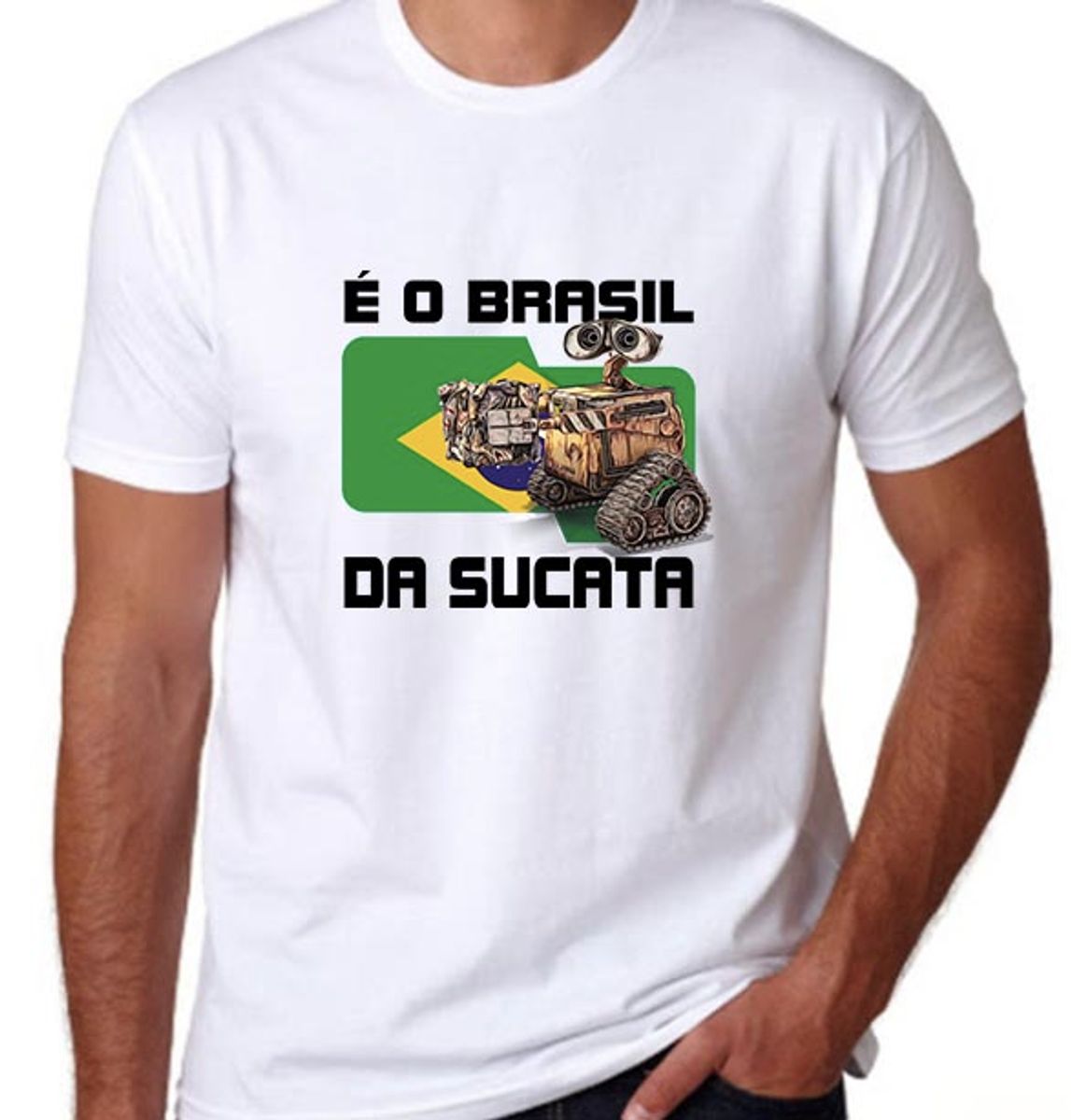 Nome do produto: Camiseta É o Brasil da Sucata - Branca