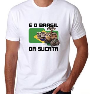 Camiseta É o Brasil da Sucata - Branca