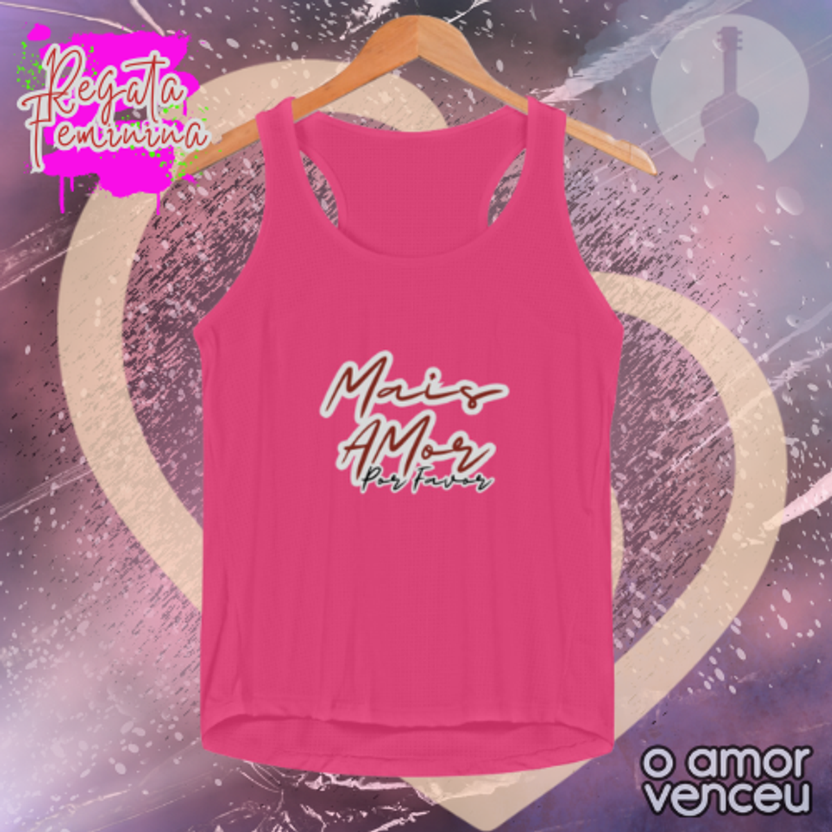 Nome do produto: Regata Feminina Sport Dry UV Mais Amor Por Favor