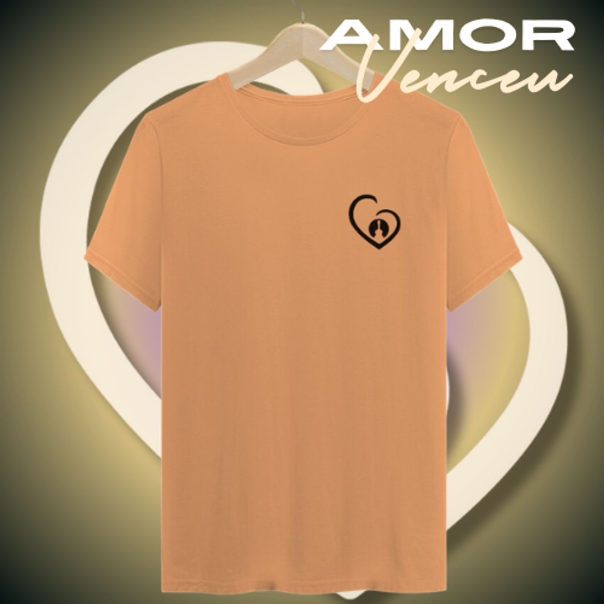 Nome do produto: Camiseta Estonada Amor Venceu Presente