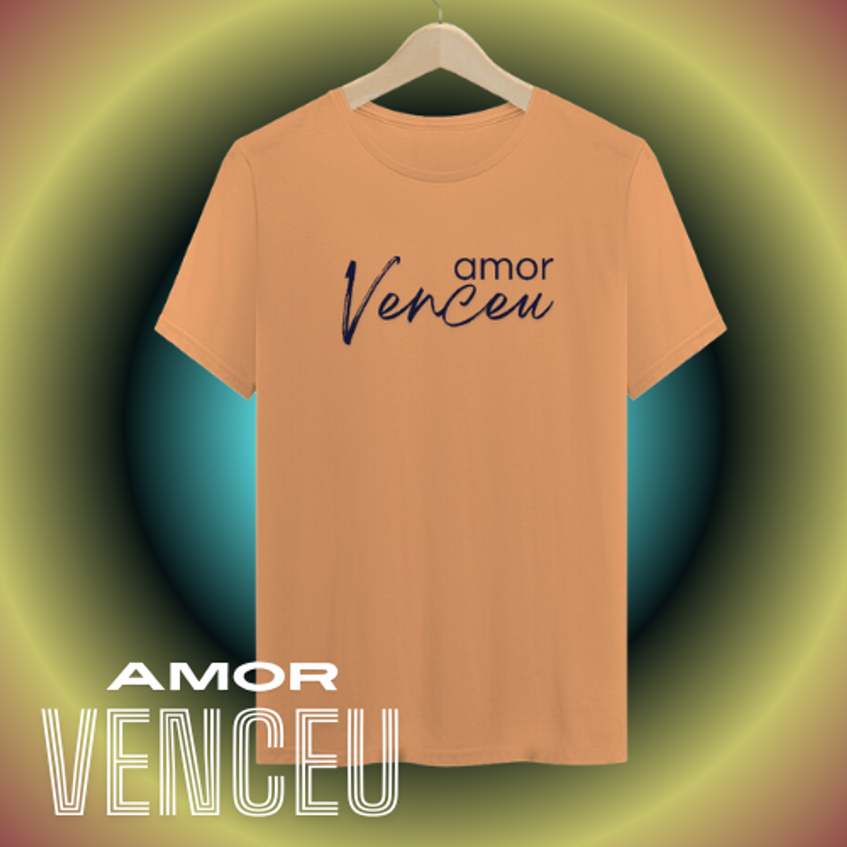 Nome do produto: Camiseta Estonada Amor Venceu Interior
