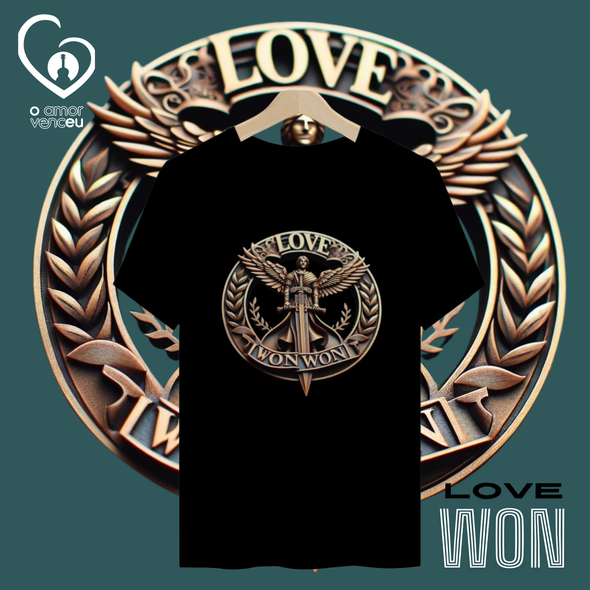 Nome do produto: Camiseta Quality Love Won Medalha