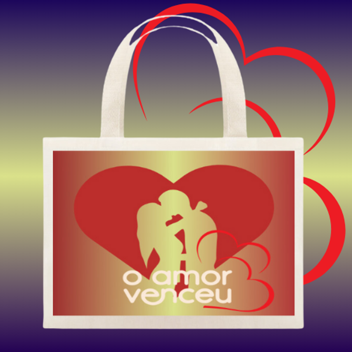 Nome do produto: Eco Bag O Amor Venceu Paixão