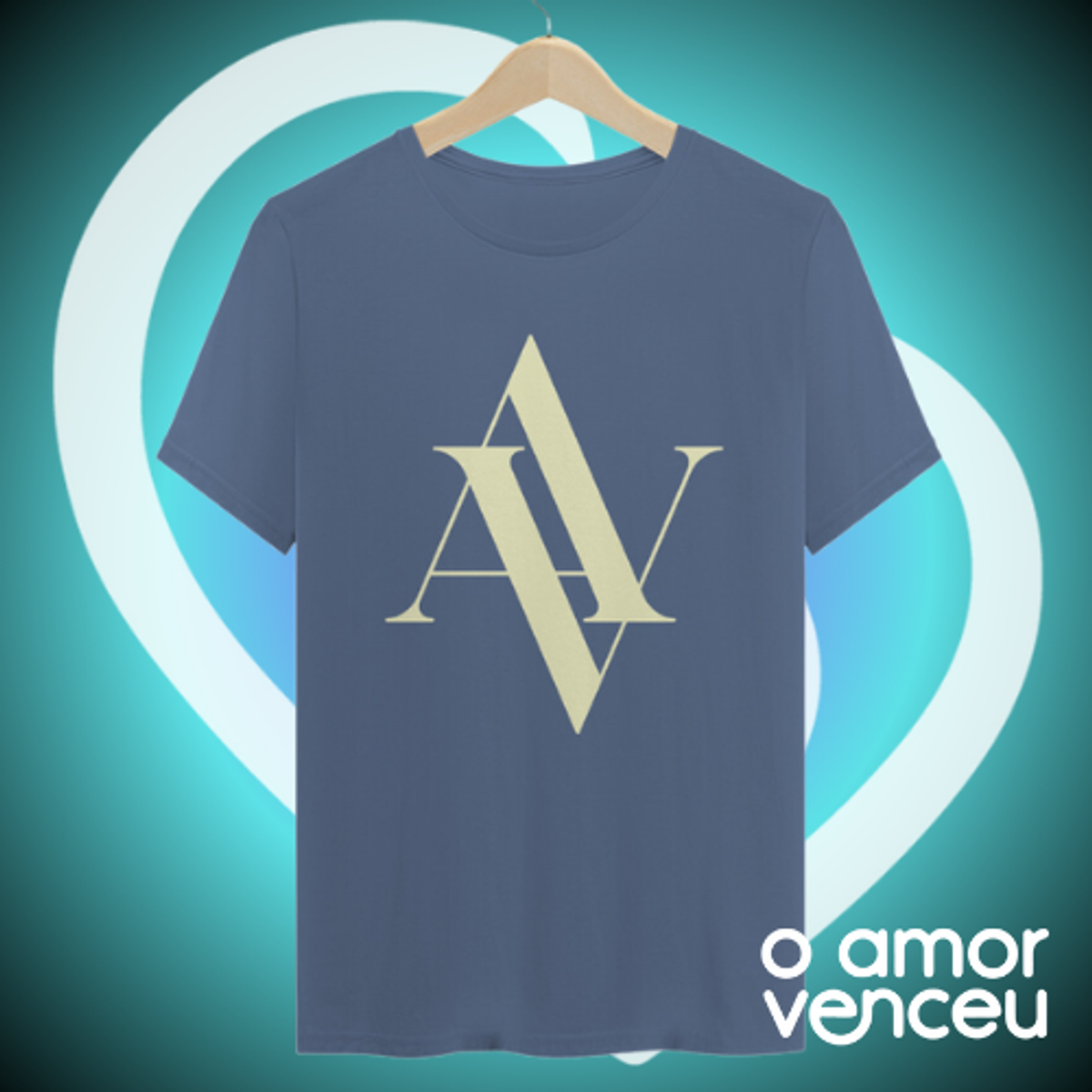 Nome do produto: Camiseta Estonada Amor Venceu Letras