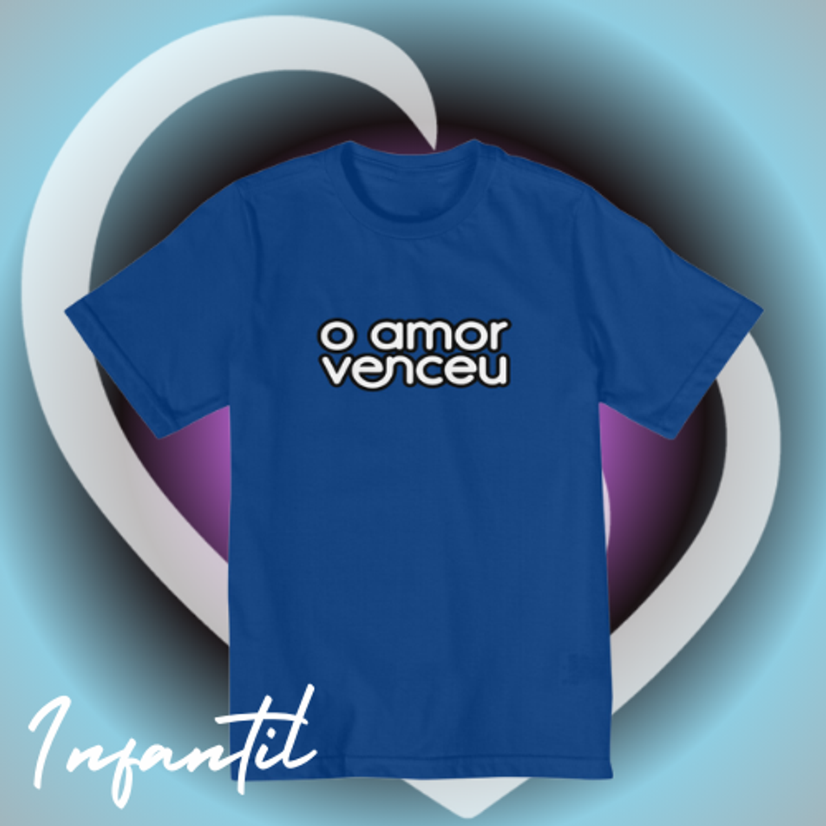 Nome do produto: Camiseta Quality Infantil Amor Venceu Loja