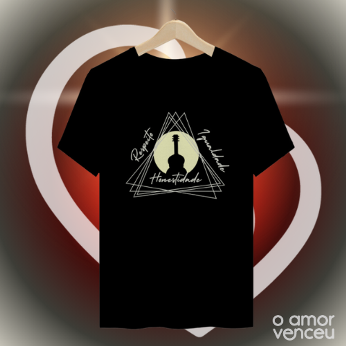 Nome do produto: Camiseta Quality Amor Venceu Tríade Amor