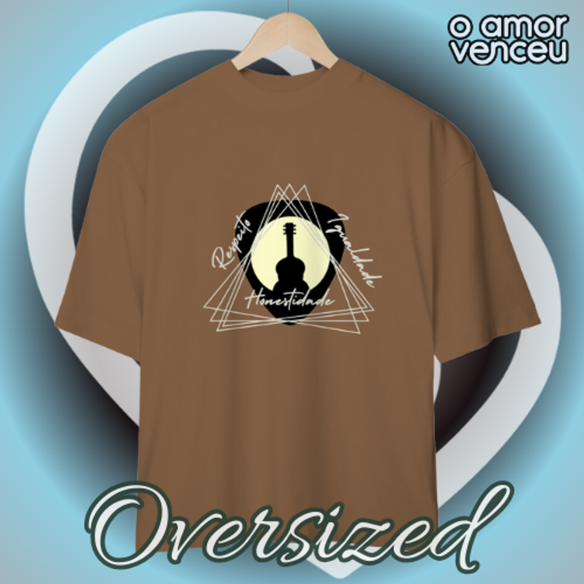 Nome do produto: Camiseta Oversized Amor Venceu Tríade