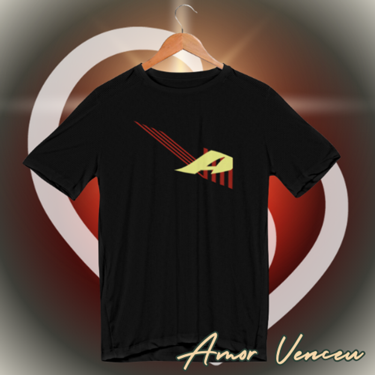 Nome do produto: Camiseta Sport Dry UV Amor Venceu Detalhes