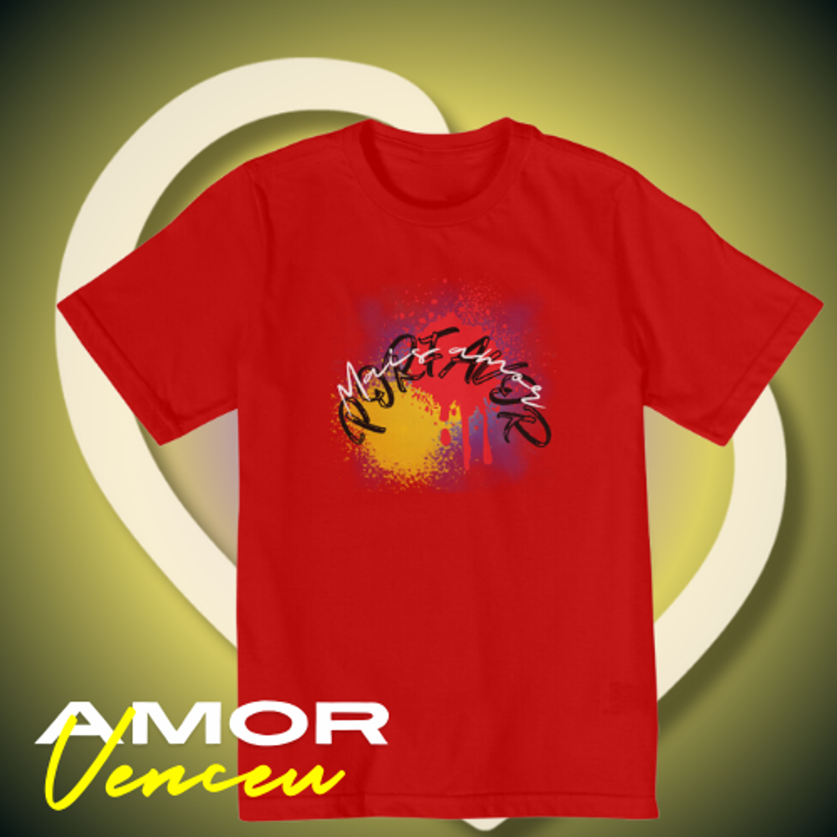 Nome do produto: Camiseta Quality Infantil Mais Amor Por Favor