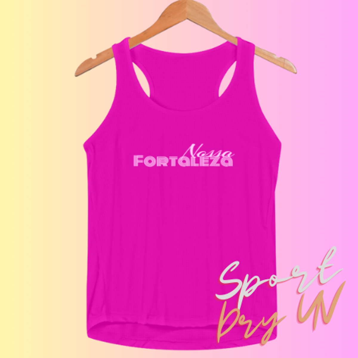 Nome do produto: Regata Feminina Sport Dry UV Nossa Fortaleza