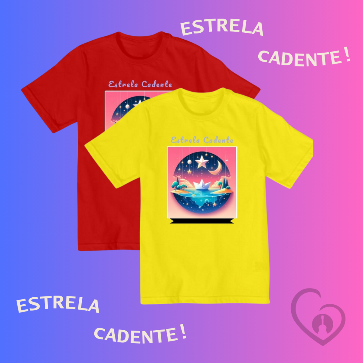 Nome do produto: Camiseta Infantil Estrela Cadente Cores