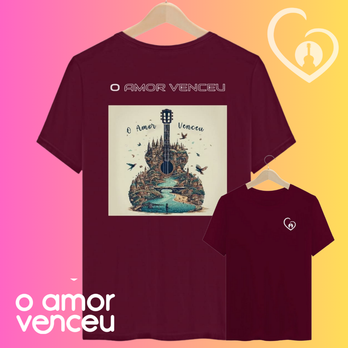 Nome do produto: Camiseta Banda O Amor Venceu 