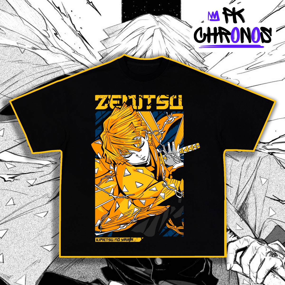 Nome do produto: PLUS SIZE - Zenitsu  - Demon Slayer (Frente)