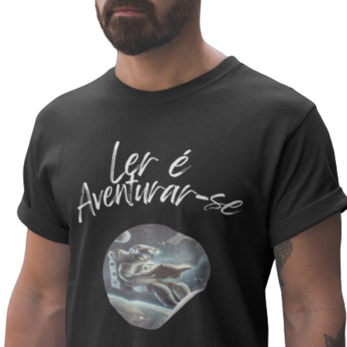 Nome do produto: Camiseta Unissex Ler é Aventurar-se