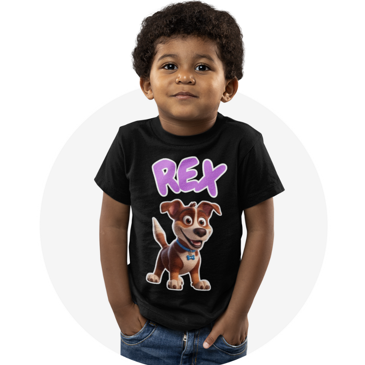 Nome do produto: Camiseta Infantil Rex e o Poder da Paciência