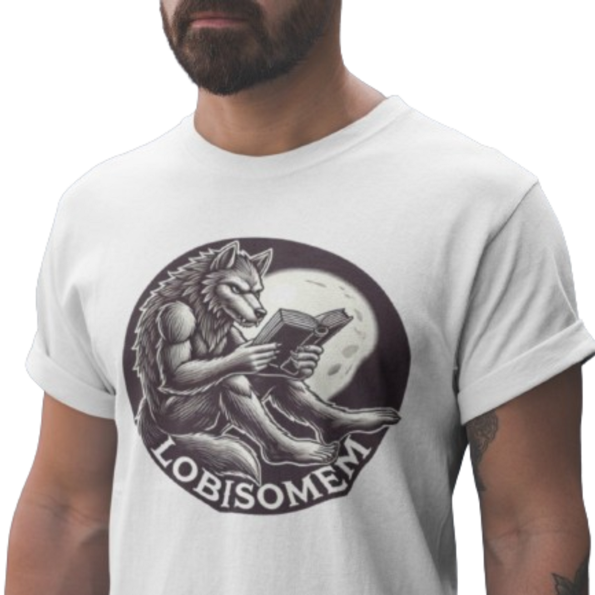 Nome do produto: Camiseta Lobisomen Leitor