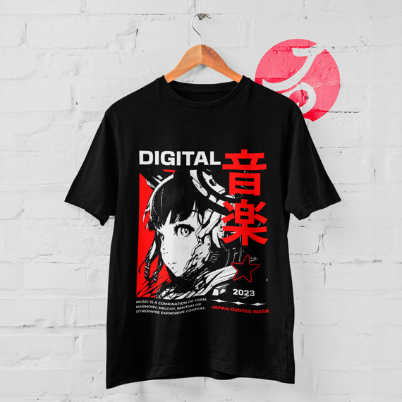 Camiseta - Digital Music Japanese Girl