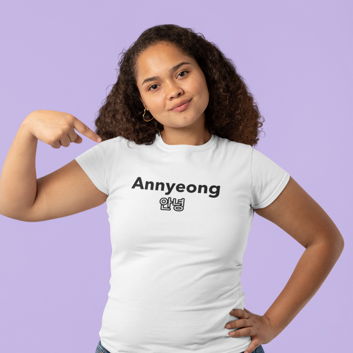 Nome do produto: T-Shirt Unissex Annyeong (Olá/Tchau em Coreano)