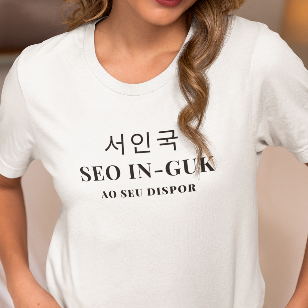 Nome do produto: Tshirt Unissex Branca Seo In-guk