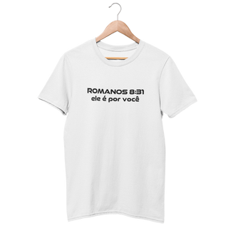 Camiseta Cristã Prime - Romanos 8:31 - Estampa Grande