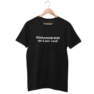 Camiseta Cristã Prime - Romanos 8:31 - Estampa Grande 