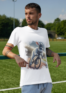 Snow Rabbit Coelho Ciclista - Camiseta Clássica  Adulto Unissex 