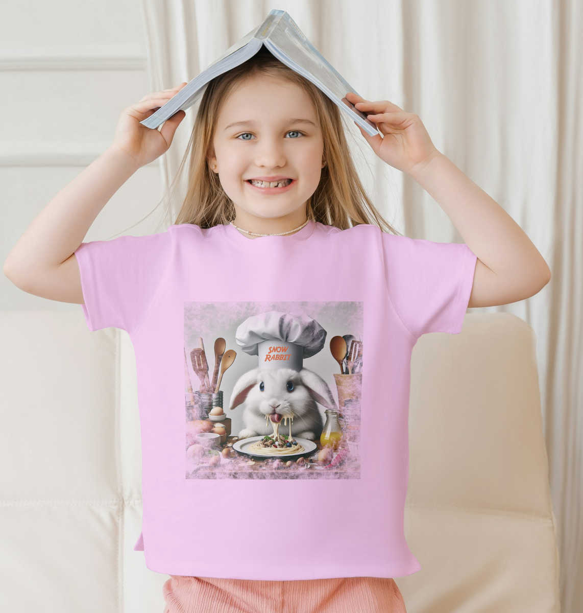 Nome do produto: Snow Rabbit Chef de Cozinha - Camiseta Clássica Infantil