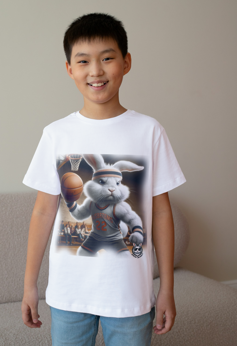 Nome do produto: Snow Rabbit Jogador de  Basquete - Camiseta  Clássica Infantil